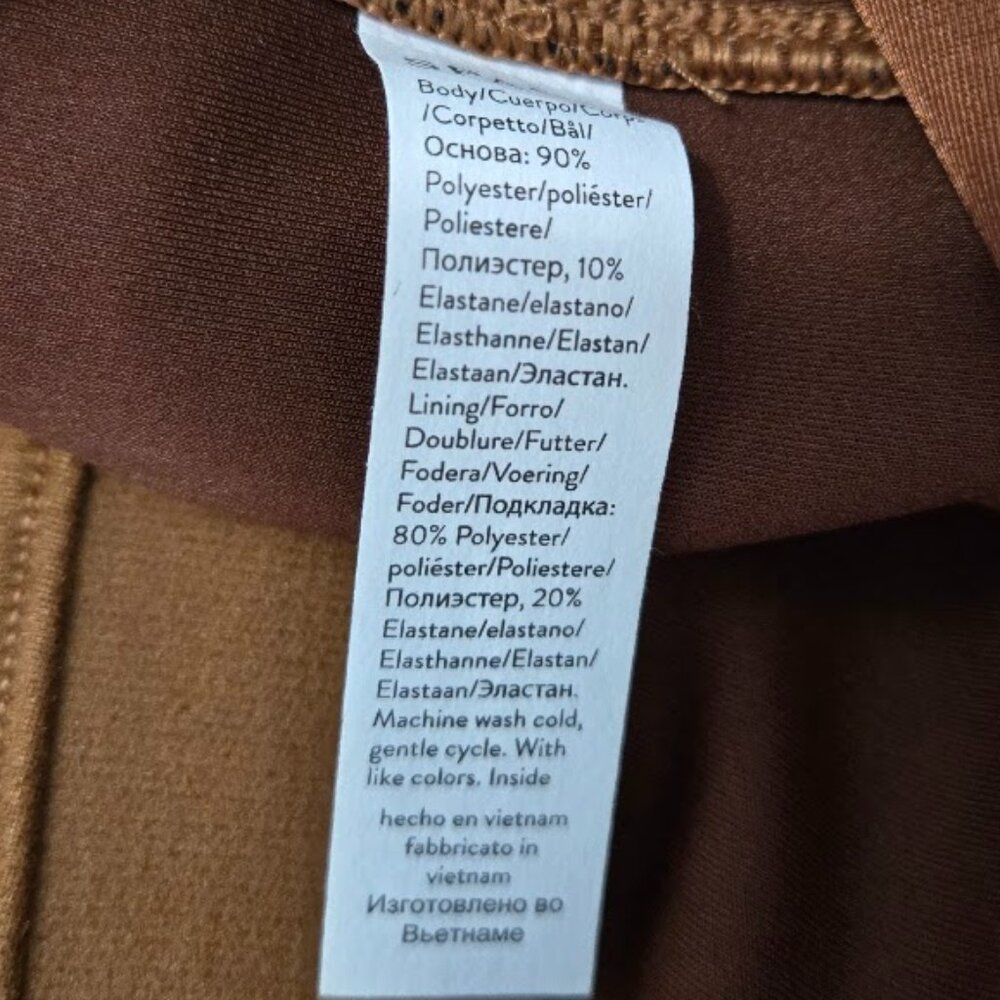 SPANX Faux Suede Flare women's Pants rich caramel Size L  NEW - Picture 8 of 9